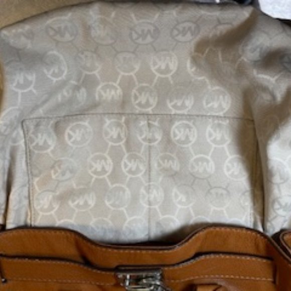 MICHAEL KORS EUC HAMILTON LOCK AND KEY BROWN HAND/SHOUDLER BAG - Picture 16 of 16